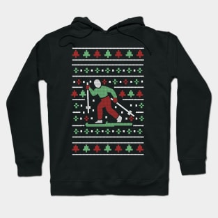 Skiing Ski Ugly Christmas Sweater Hoodie